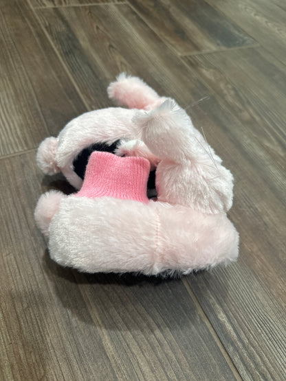 Girls Size 3-4 Toddler Yankee Toybox Pink Bunny Slippers - Very Good Used Condition