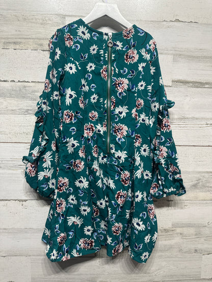 Size 10 Kid Pik Long Sleeve Floral Dress - Very Good Used Condition