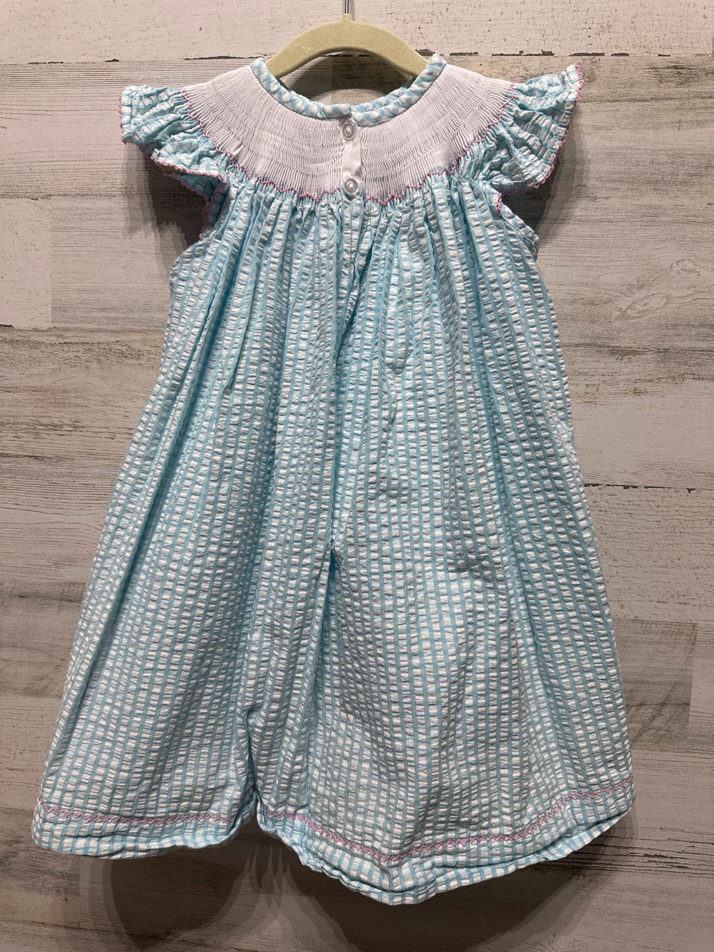 Girls Size 4t Southern Smocked Company Easter Egg Dress - Play Condition*
