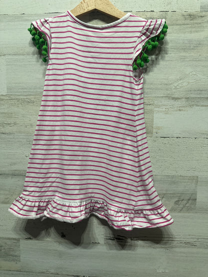 Girls Size 3t Classic Whimsy Watermelon Appliqué Dress - Good Used Condition