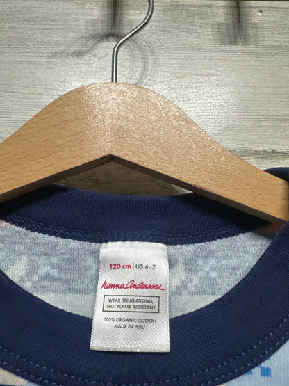 Hanna Andersson Organic Cotton Pajama Set - Size 6-7 (120cm) - Very Good Used Condition