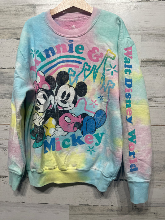 Girls Preowned Size Youth Medium Walt Disney World Tie Dye Sweatshirt - Good Used Condition