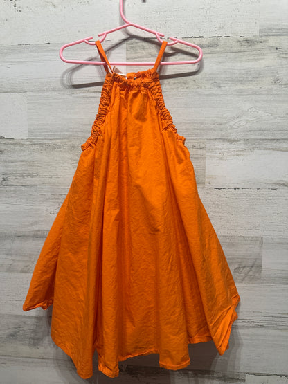 Girls Size 6 Zara Orange Dress - Good Used Condition