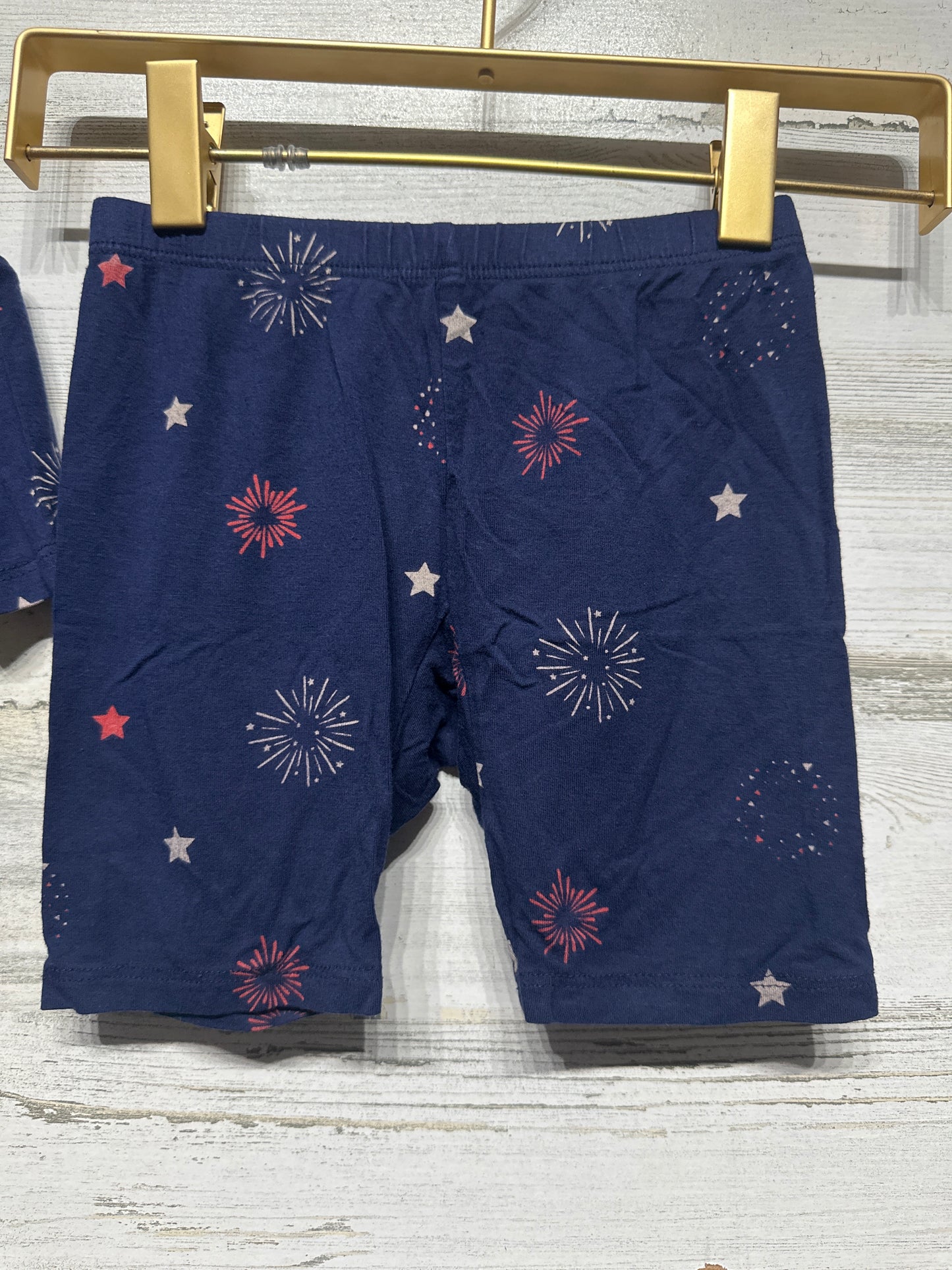 Size 4t Kyte Baby Bamboo Fireworks Shorts Pajama Set - Very Good Used Condition