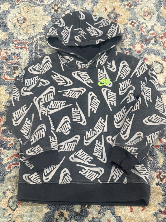 Nike AOP Logo Hoodie Boys Size 6 (Fits 5-6 Years) GUC
