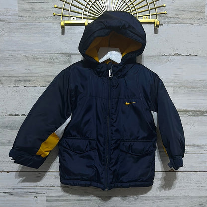 Boys Size 2t Nike Navy fleece lined coat - play condition