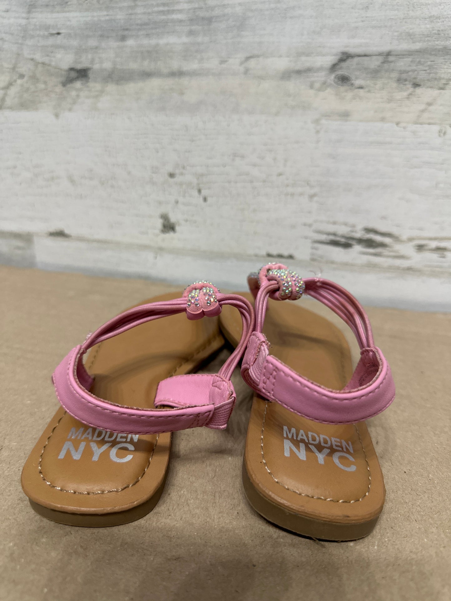 Size 13 Madden NYC Pink Rhinestone Sandals - Very Good Used Condition
