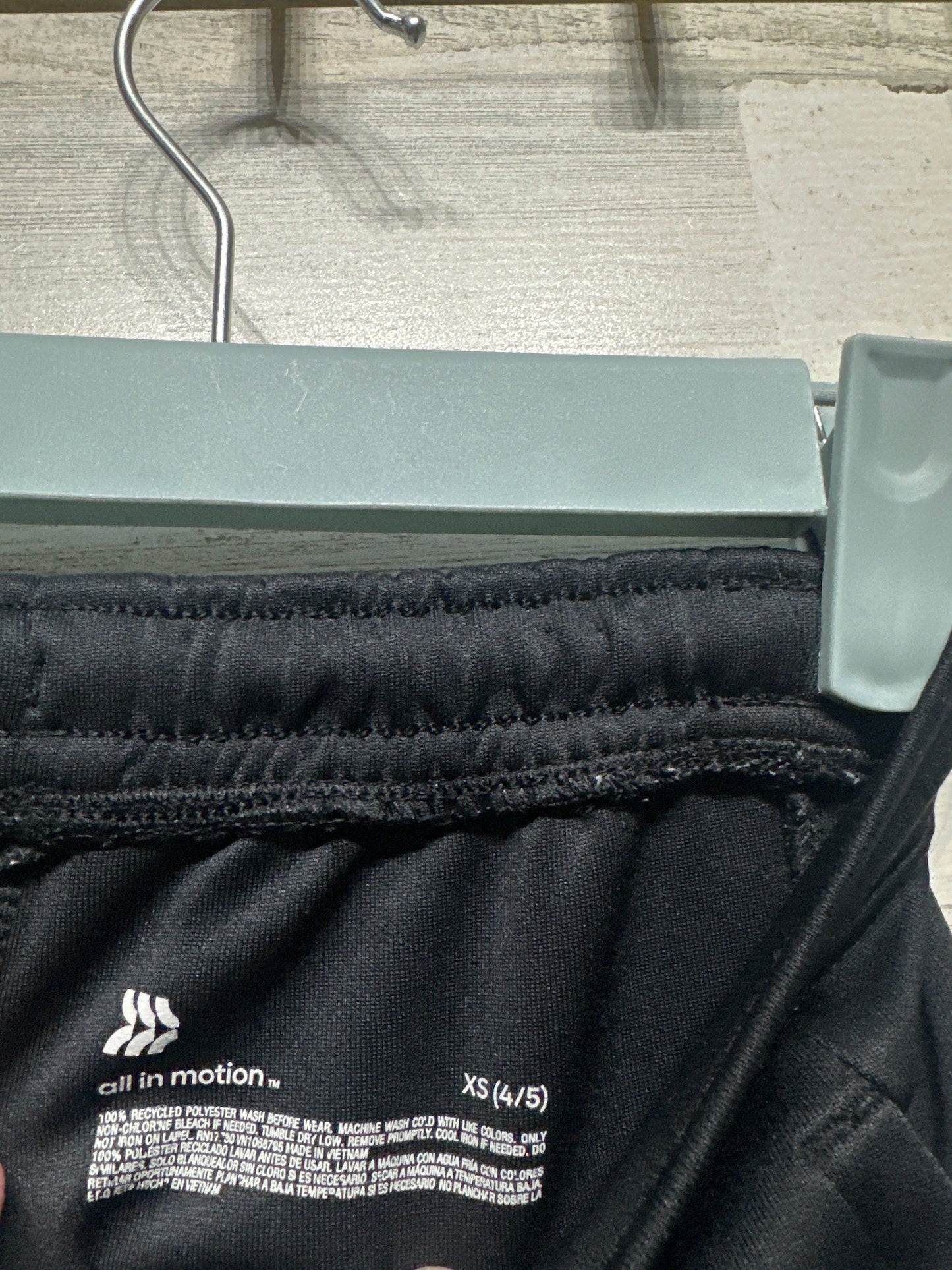 All in Motion Boys XS 4-5 Black Performance Jogger Pants VGUC