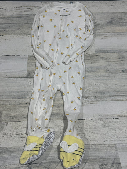 Carter's Bedtime Footed Sleeper - Bees - Size 24m - Very Good Used Condition