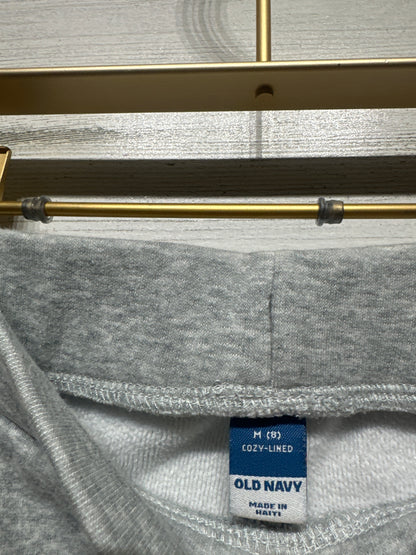 Cozy Lined Leggings - Grey - Old Navy - Girls Size Medium 8 - Very Good Used Condition