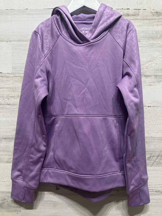 Girls Preowned Size 8-10 Medium BCG Purple Hoodie With Thumbholes - Very Good Used Condition