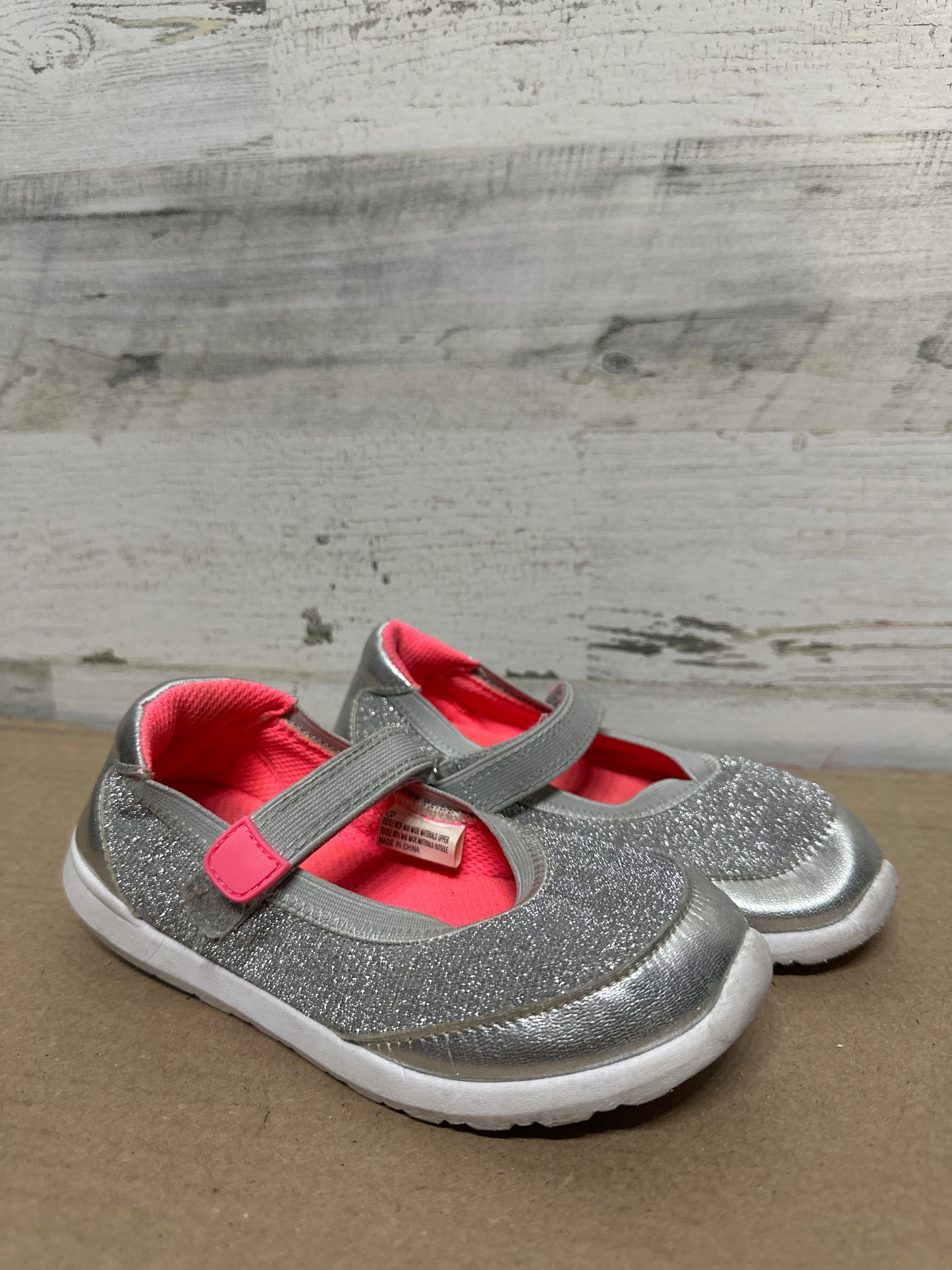 Size 12 (Kids) Cat and Jack Silver Sparkle Shoes - Good Used Condition*