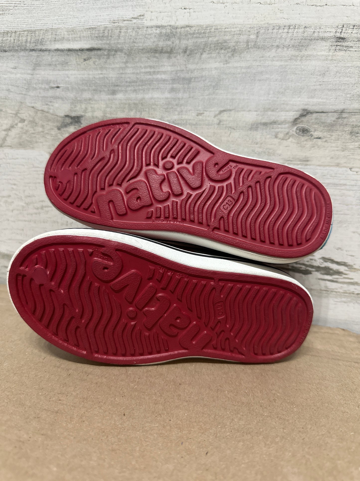 Size 13 Native Red Reflective Miles Slip On Shoes - New Without Tags