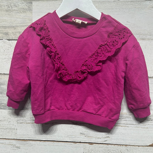 Girls Size 12m Jessica Simpson Pink Sweatshirt - Good Used Condition