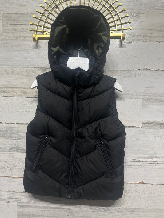 Boys Size 5 Zara Black Hooded Puffer Vest - Very Good Used Condition