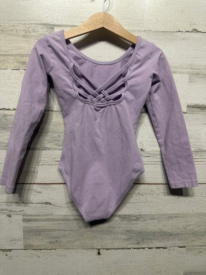 Dancewear - Lavender Long Sleeve Leotard - Fits Like 5/6 Years VGUC