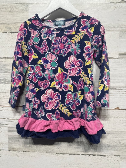 Girls Size 3t Simply Southern Floral Ruffle Dress - Good Used Condition