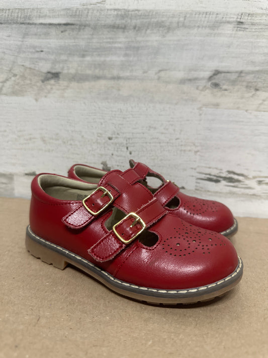 Size 10 Toddler L'Amour Girls Double T-Strap Buckled Leather Medallion Mary Jane - Very Good Used Condition