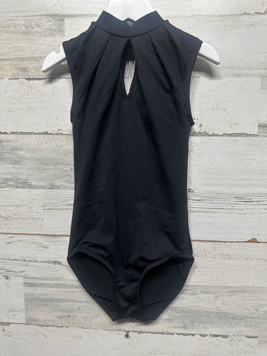 Girls Size 10 Ballet Rosa Black Leotard - Very Good Used Condition