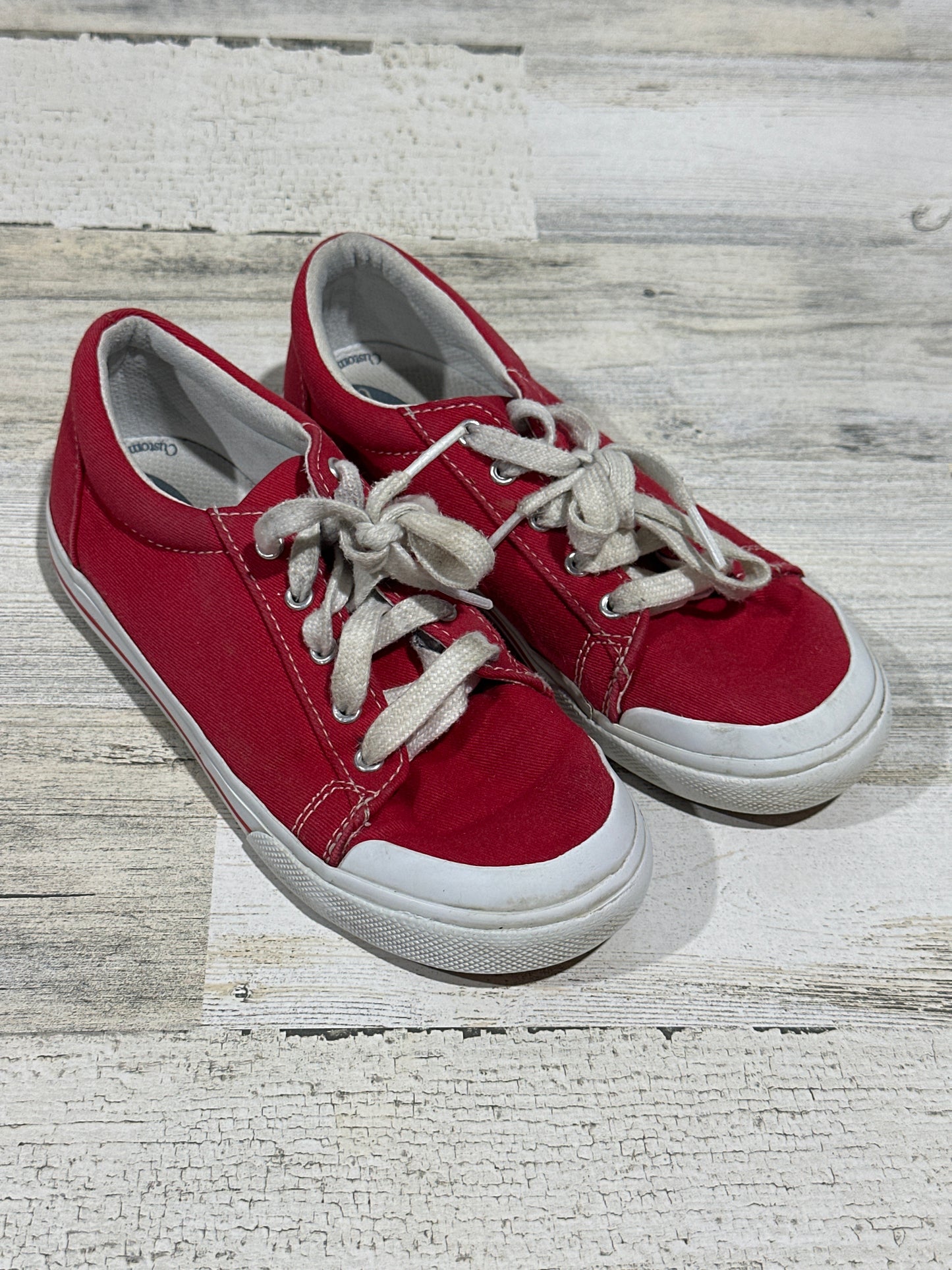 Footmates Taylor Red Sneakers Shoes - Size Youth 1 - Good Used Condition