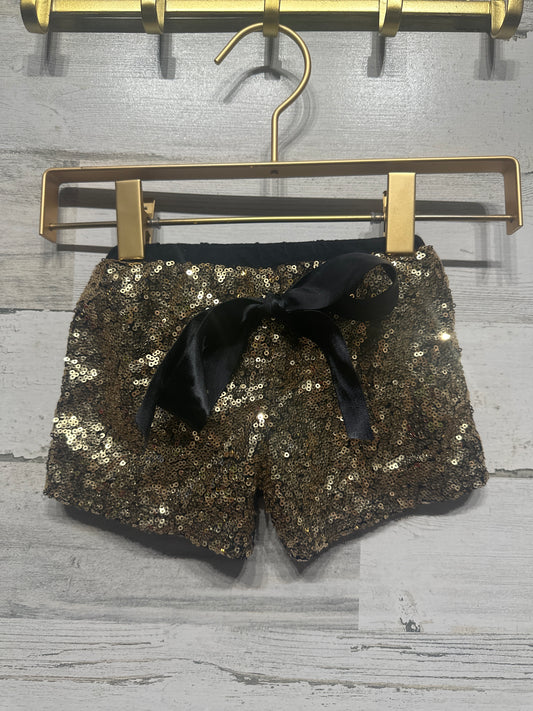 Girls Size 12-18m Gold Sequin Shorts - Very Good Used Condition