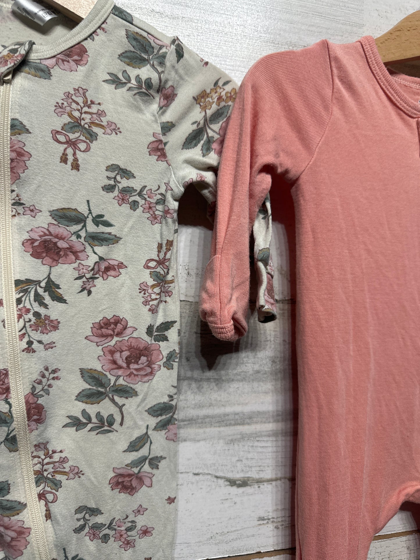 Bamboo/Modal Soft  Sleeper Lot - Girls Sizes 0/3m - 3/6m - GUC