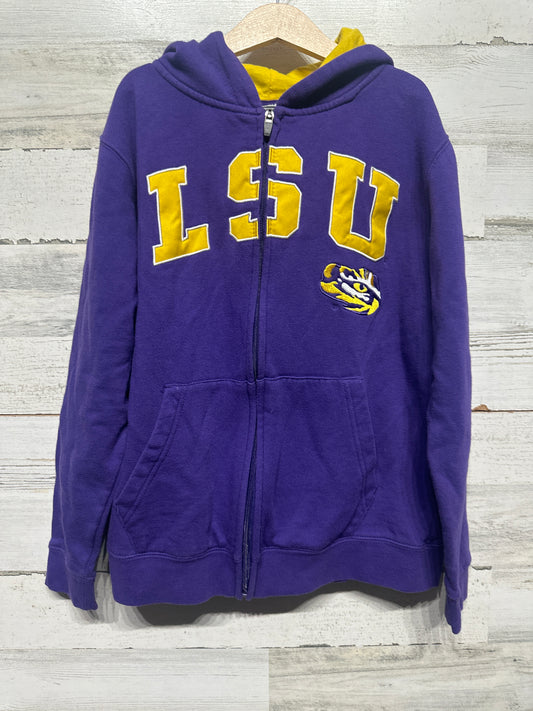 Size 12-14 (Youth Medium) Stadium Athletics Embroidered LSU Tigers Full Zip Hooded Jacket - Very Good Used Condition