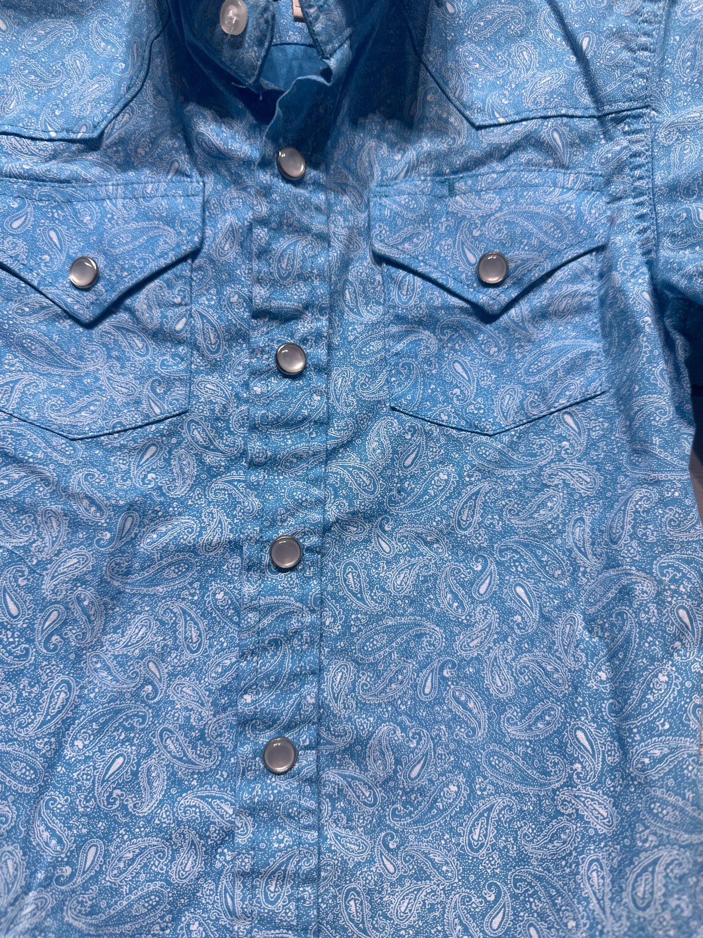 Boys Preowned Size 2-4 years Ely Cattleman Paisley Western Pearl Snap Shirt - Very Good Used Condition