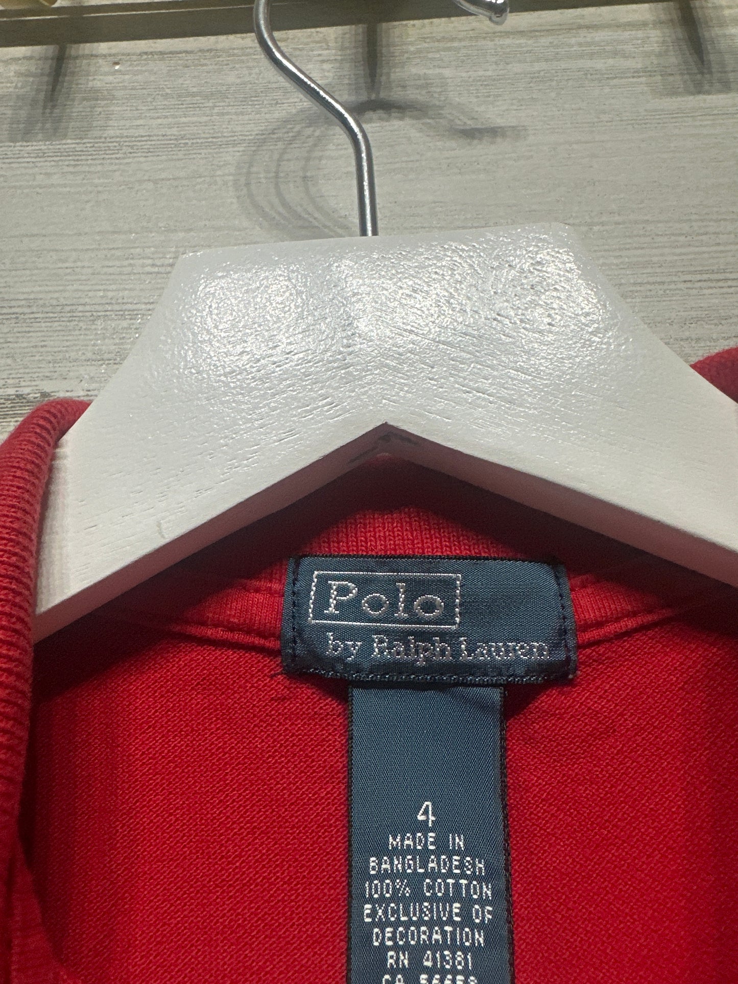 Boys Size 4 Polo by Ralph Lauren Red Polo Shirt - Play Condition*