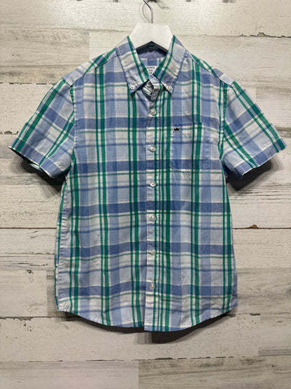 Boys Size Small (Fits Like Size 8) Crown and Ivy Plaid Shirt - Good Used Condition