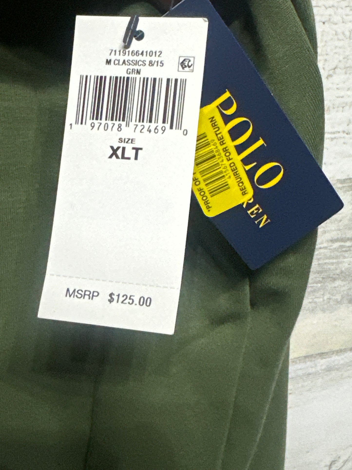 Polo Ralph Lauren Double Knit Quarter Snap Olive Pullover XLT Big Tall NWT