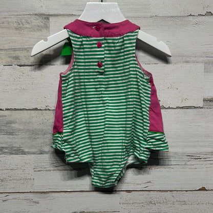 Girls Size 6-9m First Impressions Watermelon Onesie Dress - Good Used Condition