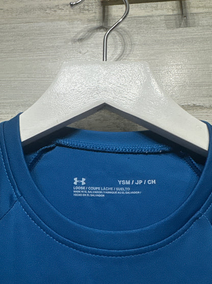 Size Youth Small (8) Loose Under Armour Blue Shirt - Very Good Used Condition