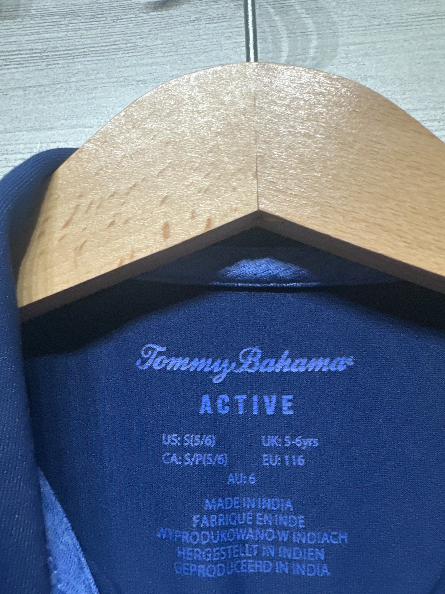 Size 5/6 Tommy Bahama Drifit Polo Shirt - Very Good Used Condition