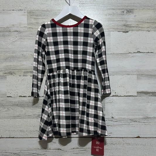 Girls Size 3t Kickee pants bamboo black and white plaid dress - new with tags