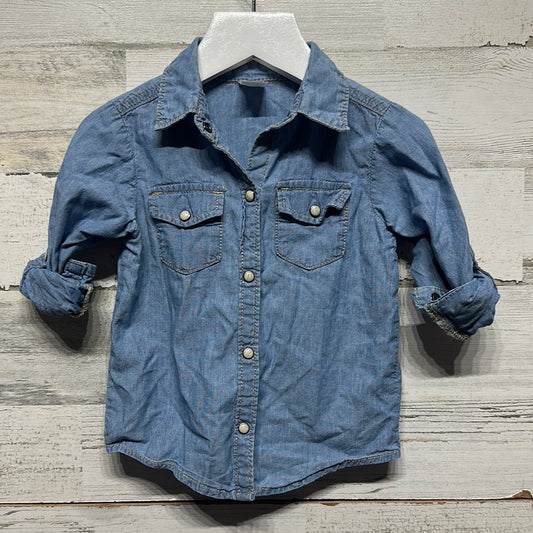 Boys Size 2t Carter’s Denim Pearl Snap Shirt - Good Used Condition