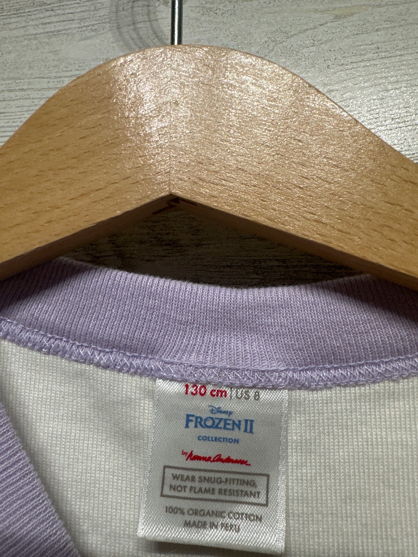 Hanna Andersson Disney Frozen Organic Cotton Shorts Pajama Set - Girls Size 8 (130cm) - Very Good Used Condition