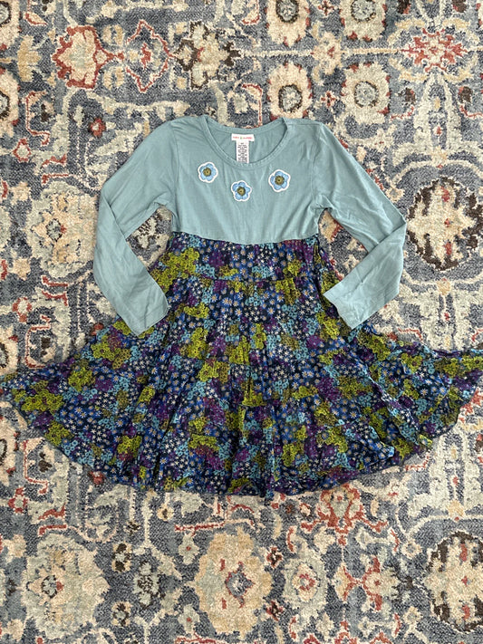 Mimi & Maggie Girls Size 6 Long Sleeve Floral Dress VGUC