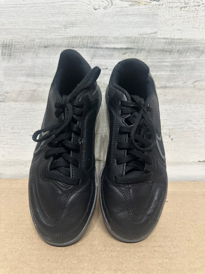 Size 3 (Youth) Nike Tiempo Black Athletic Shoes - Good Used Condition