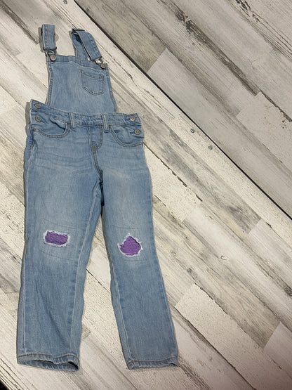 Overalls Sequin Distressed - Cat and Jack - Girls Size Small 6-7 - Very Good Used Condition