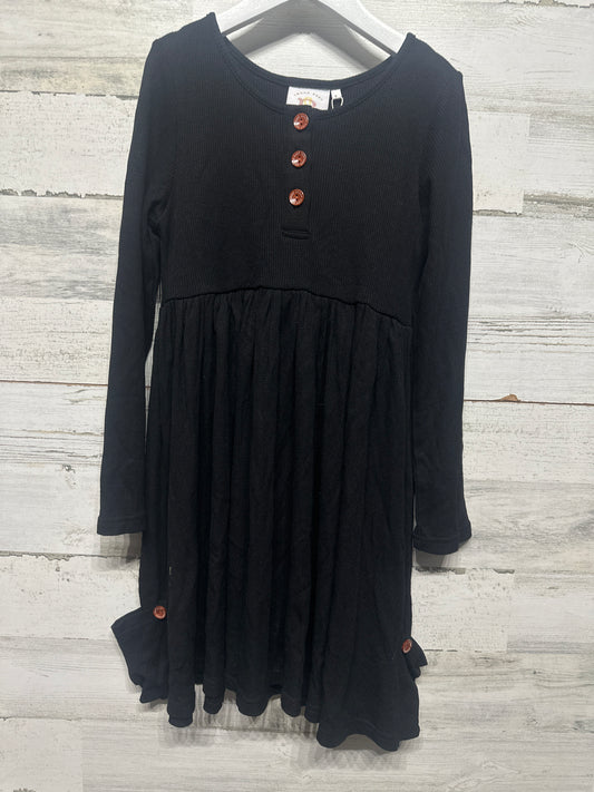 Girls Size 8 Swoon Baby Black Ribbed Bamboo Dress - New With Tags