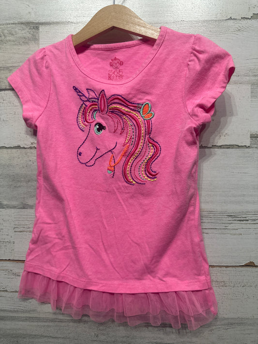 Girls Preowned Size 5 365 Kids Unicorn Shirt - Good Used Condition