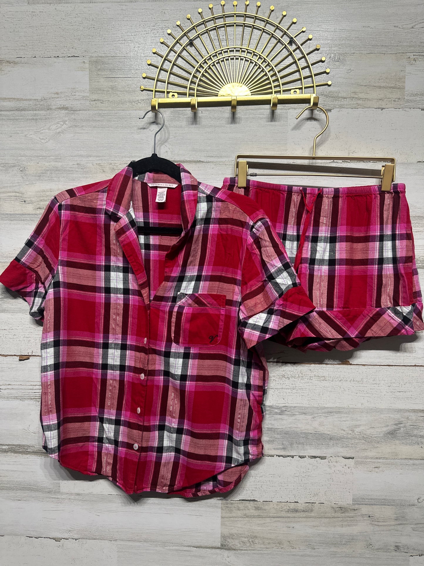 Women's Size XS Victoria's Secret Plaid Pajama Set (2 Pieces) - Very Good Used Condition