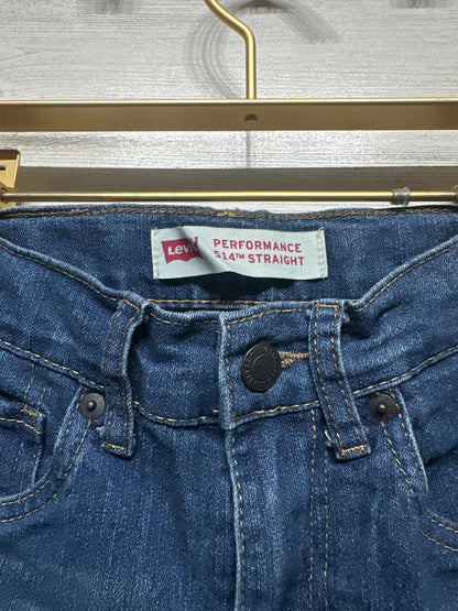 Boys Size 8 Regular Levi's Performance 514 Straight Adjustable Waist Jeans - Very Good Used Condition