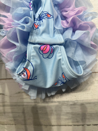 Girls Size 4t Cat and Jack Butterfly Skirted Swimsuit - Play Condition**