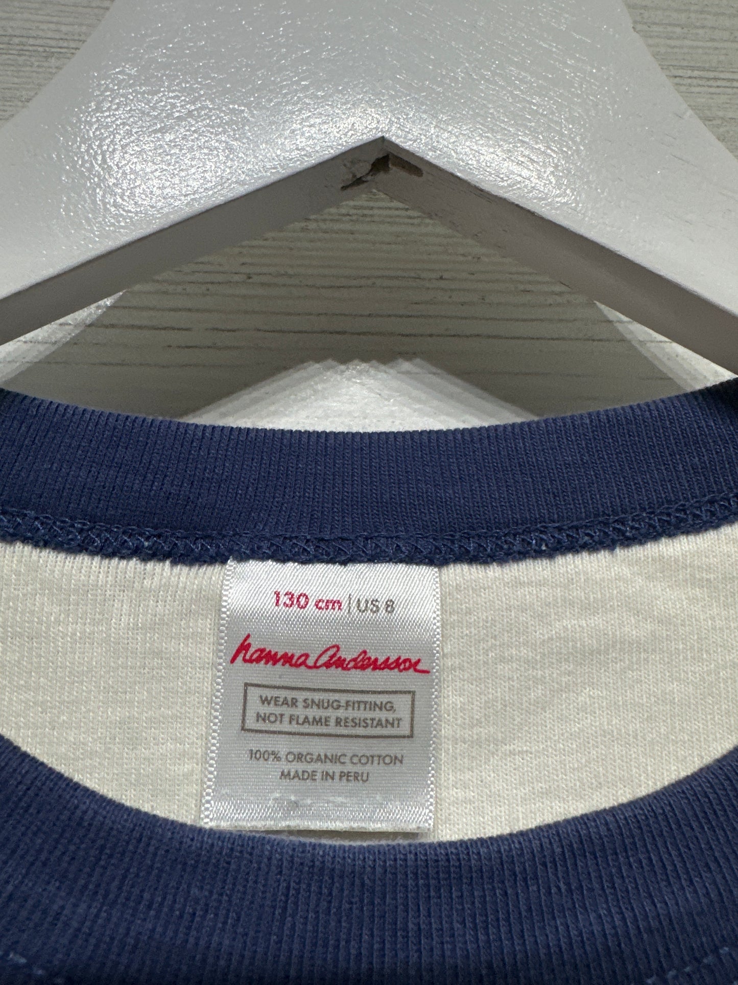 Hanna Andersson Organic Cotton Scuba Pajama SHIRT- Boys Size 8 (130 cm) - Good Used Condition*