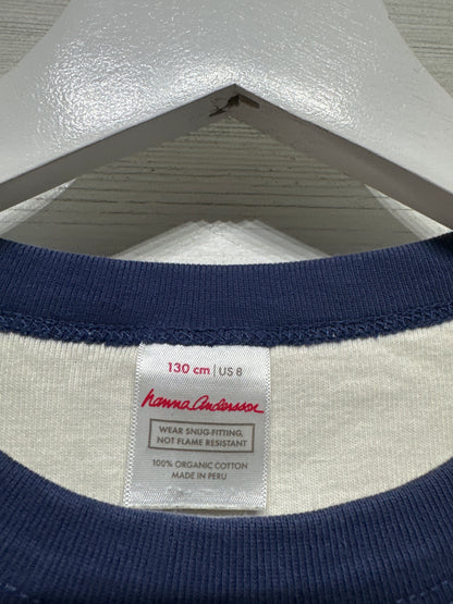 Hanna Andersson Organic Cotton Scuba Pajama SHIRT- Boys Size 8 (130 cm) - Good Used Condition*