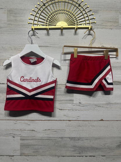 Girls Size 18m Cardinals Cheer Two Piece Outfit - Very Good Used Condition