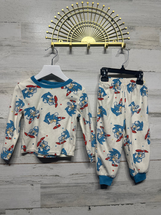 Sonic The Hedgehog Fleece Pajama Set - Boys Size 2t - Very Good Used Condition