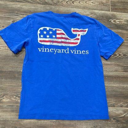 Women's Size XS Vineyard Vines Red White and Blue Whale Tee - Good Used Condition